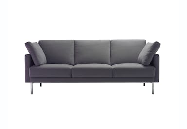 Photo d'un canapé gris, trois places