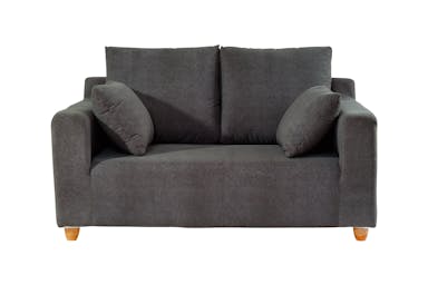 Photo d'un canapé gris, deux places